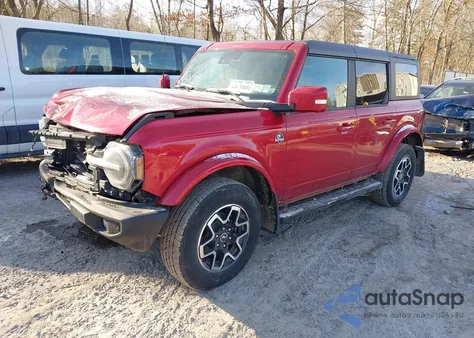 2021 Ford Bronco Outer Banks z USA, uszkodzony, nr VIN 1FMEE5DPXMLA65630